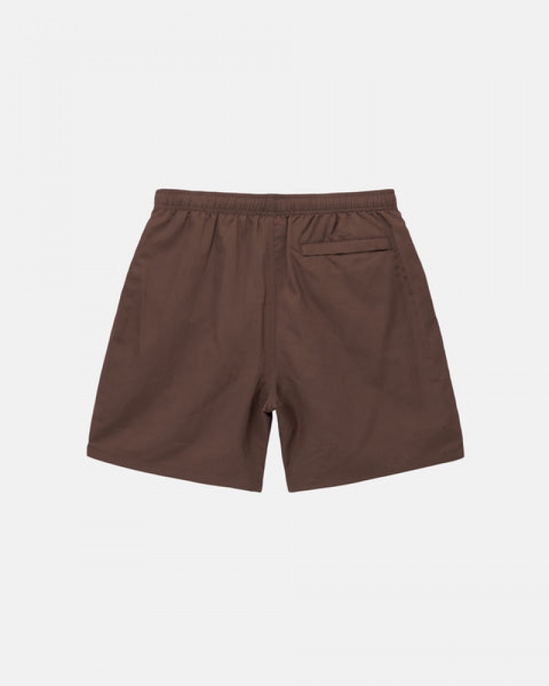 Coffee Men's Stussy Big Basic Water Short Swimwear KSA | HWB-6469