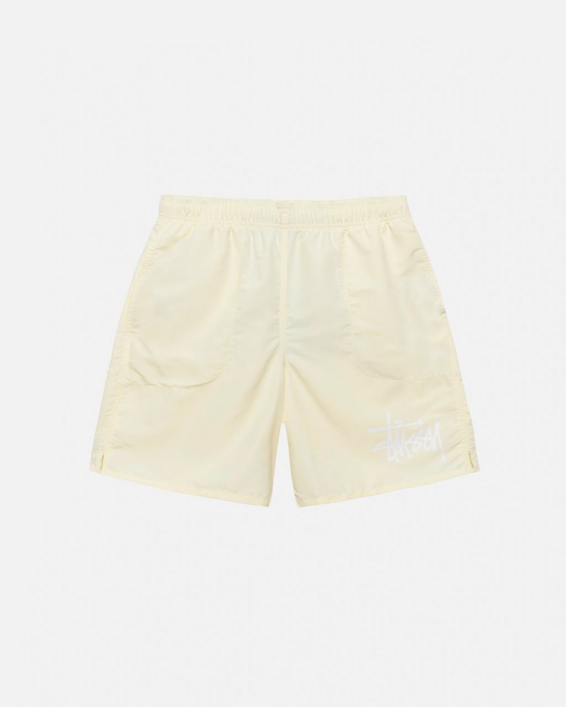 Cream Men\'s Stussy Big Basic Water Short Swimwear KSA | MAH-3677