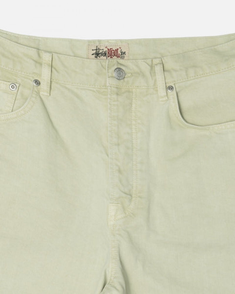 Cream Men's Stussy Double Dye Big 'Ol Jeans Pants KSA | DGT-0262