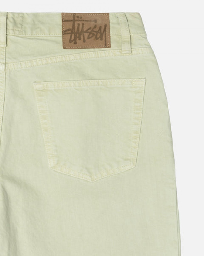 Cream Men's Stussy Double Dye Big 'Ol Jeans Pants KSA | DGT-0262