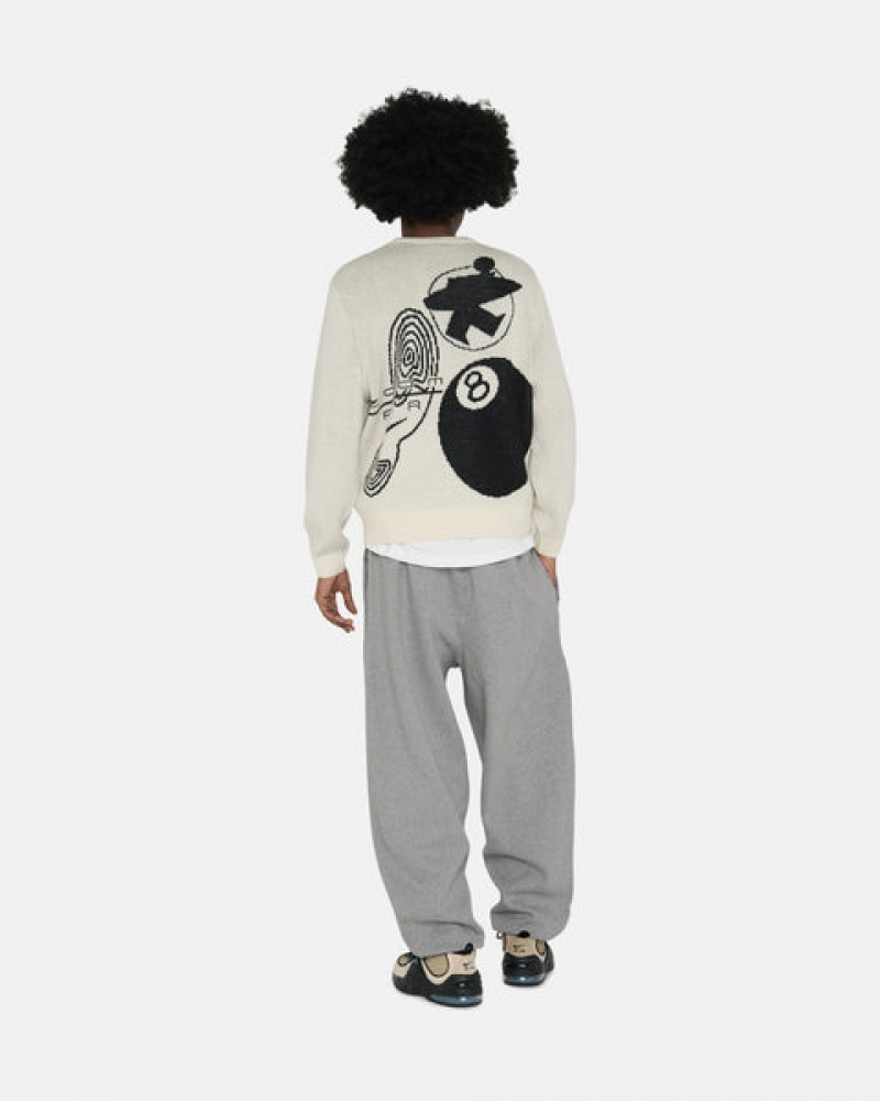 Dark Grey Men's Stussy Fleece Pant Sweatpants KSA | KUP-2842