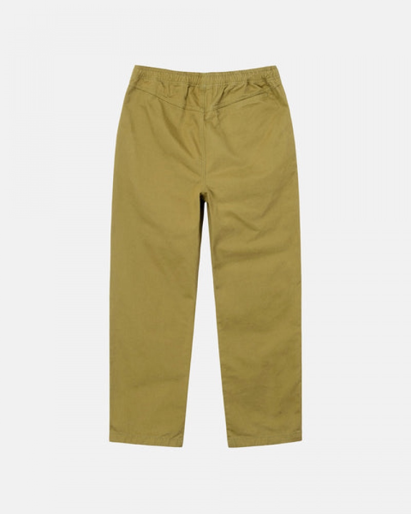 Dark Olive Men's Stussy Brushed Beach Pants KSA | CIQ-3066