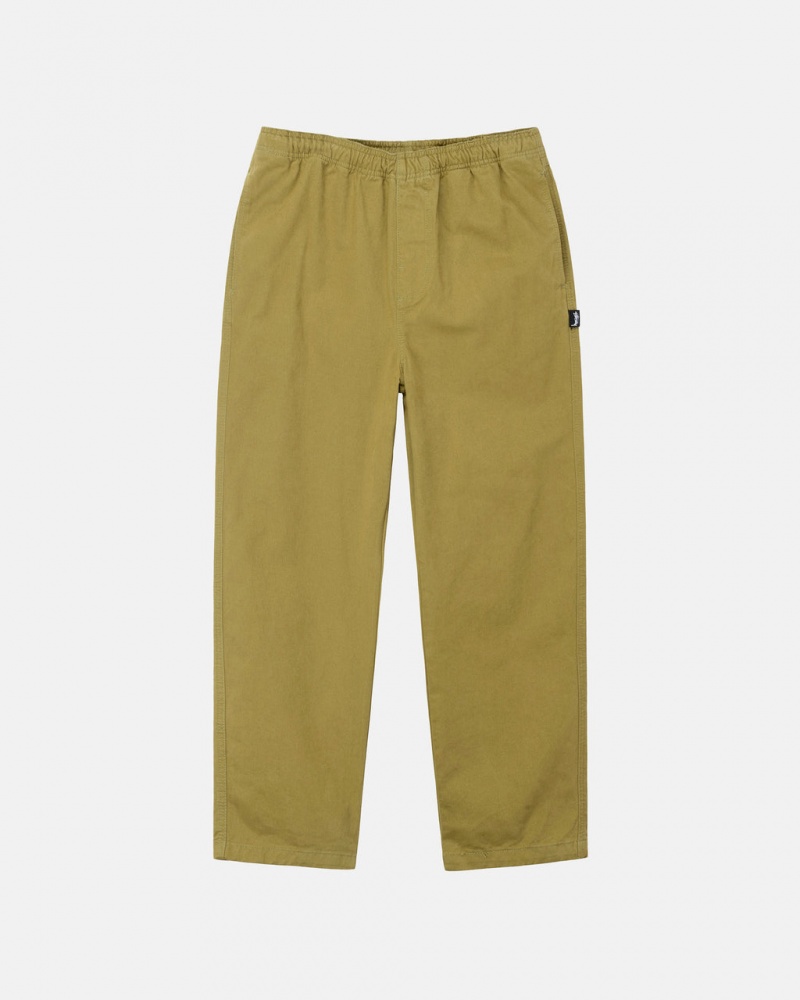 Dark Olive Men\'s Stussy Brushed Beach Pants KSA | CIQ-3066