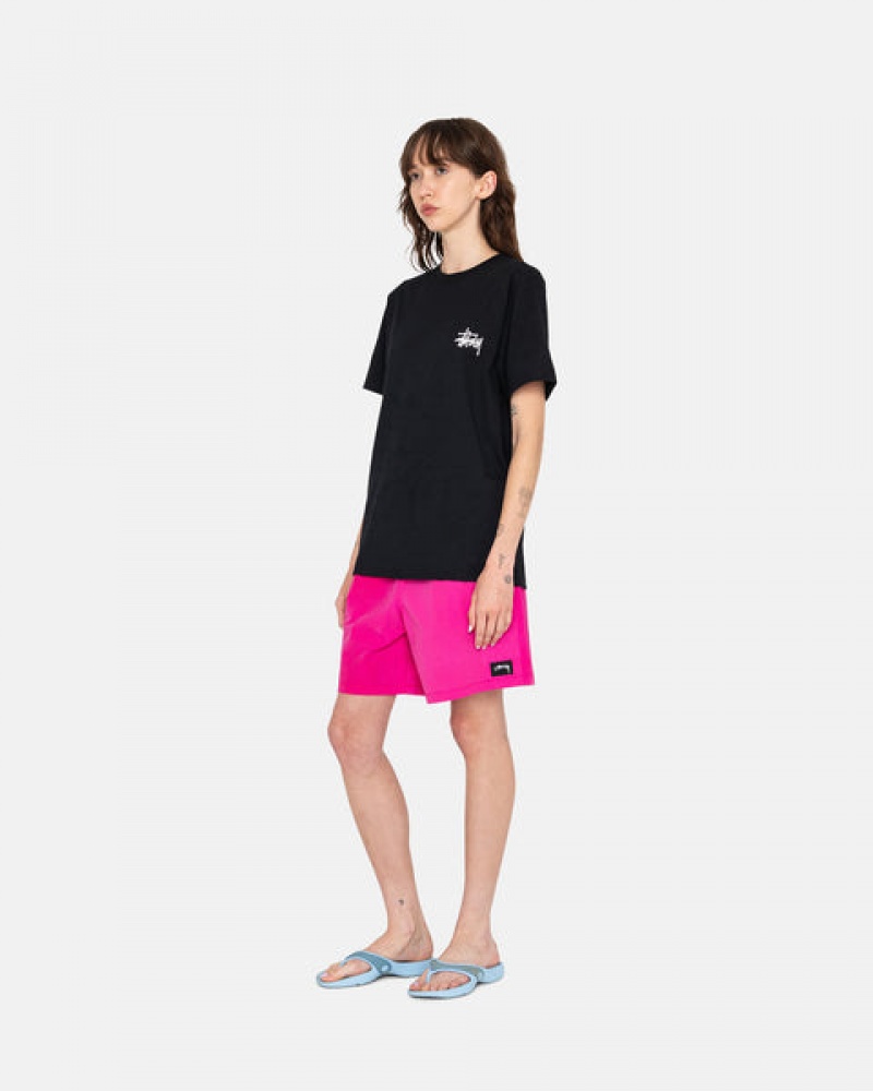 Fuchsia Men's Stussy Wave Dye Nylon Shorts KSA | GIA-9308