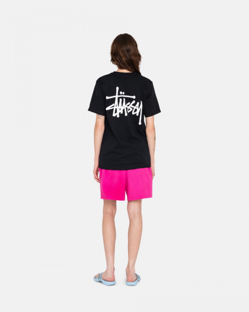 Fuchsia Men's Stussy Wave Dye Nylon Shorts KSA | GIA-9308