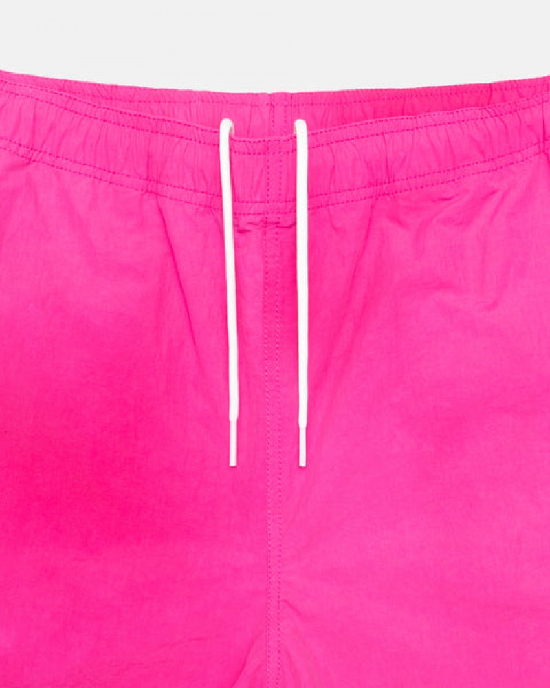 Fuchsia Men's Stussy Wave Dye Nylon Shorts KSA | GIA-9308