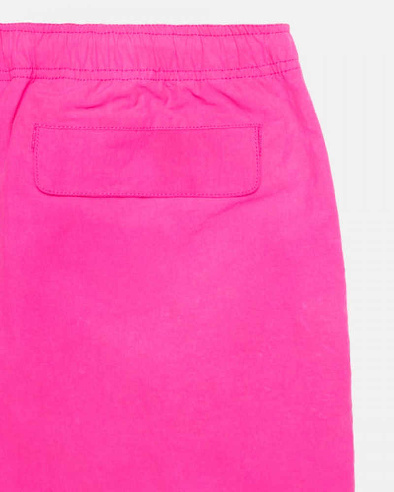 Fuchsia Men's Stussy Wave Dye Nylon Shorts KSA | GIA-9308