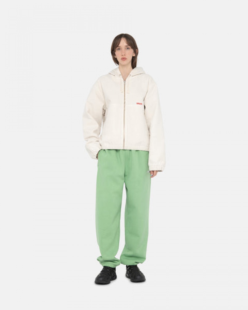 Green Men's Stussy Stock Logo Sweatpants KSA | JAH-3406