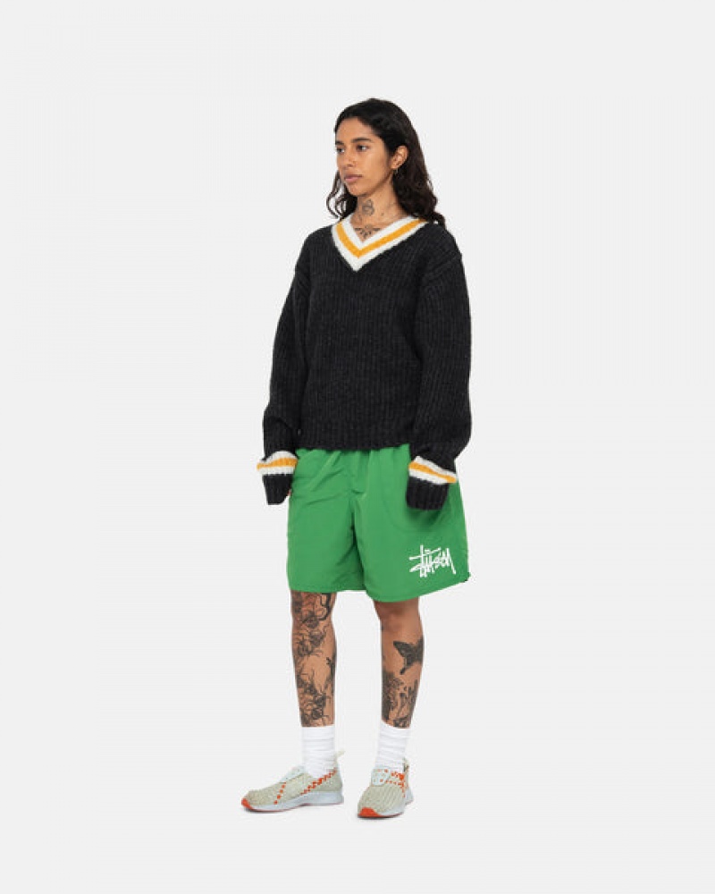 Green Men's Stussy Water Short Big Basic Shorts KSA | XEH-5099