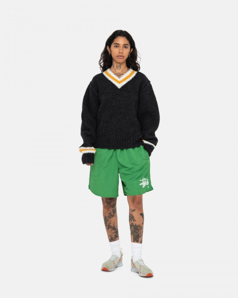 Green Men's Stussy Water Short Big Basic Shorts KSA | XEH-5099