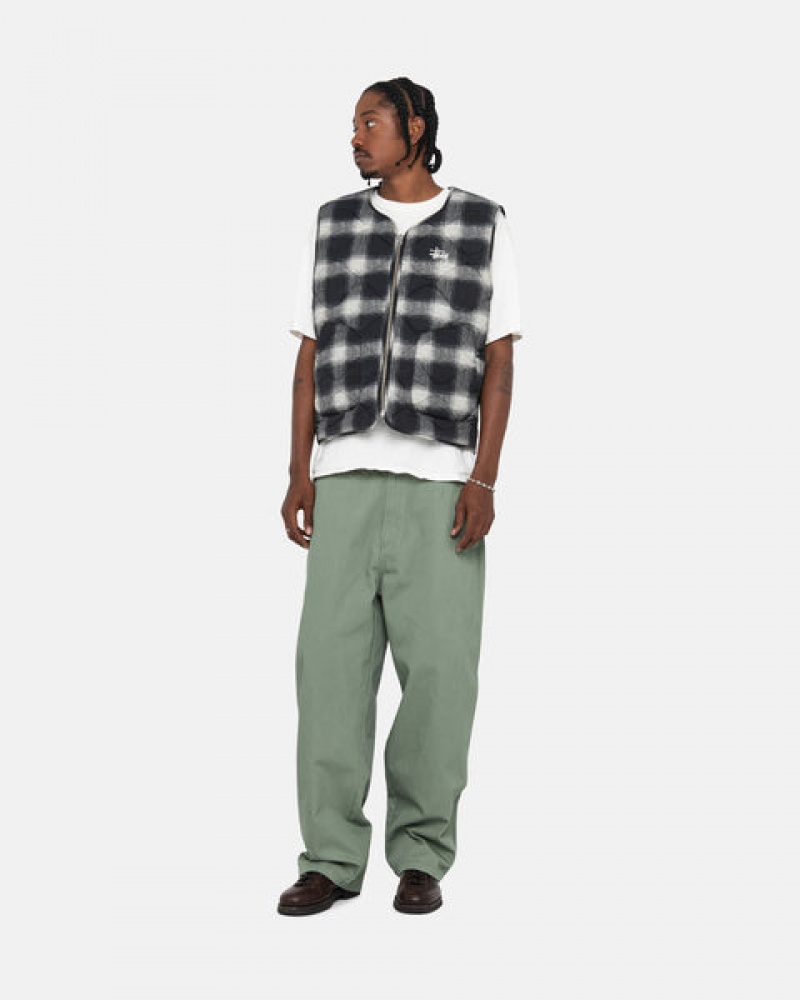 Green Men's Stussy Workgear Trouser Twill Pants KSA | CSQ-7985