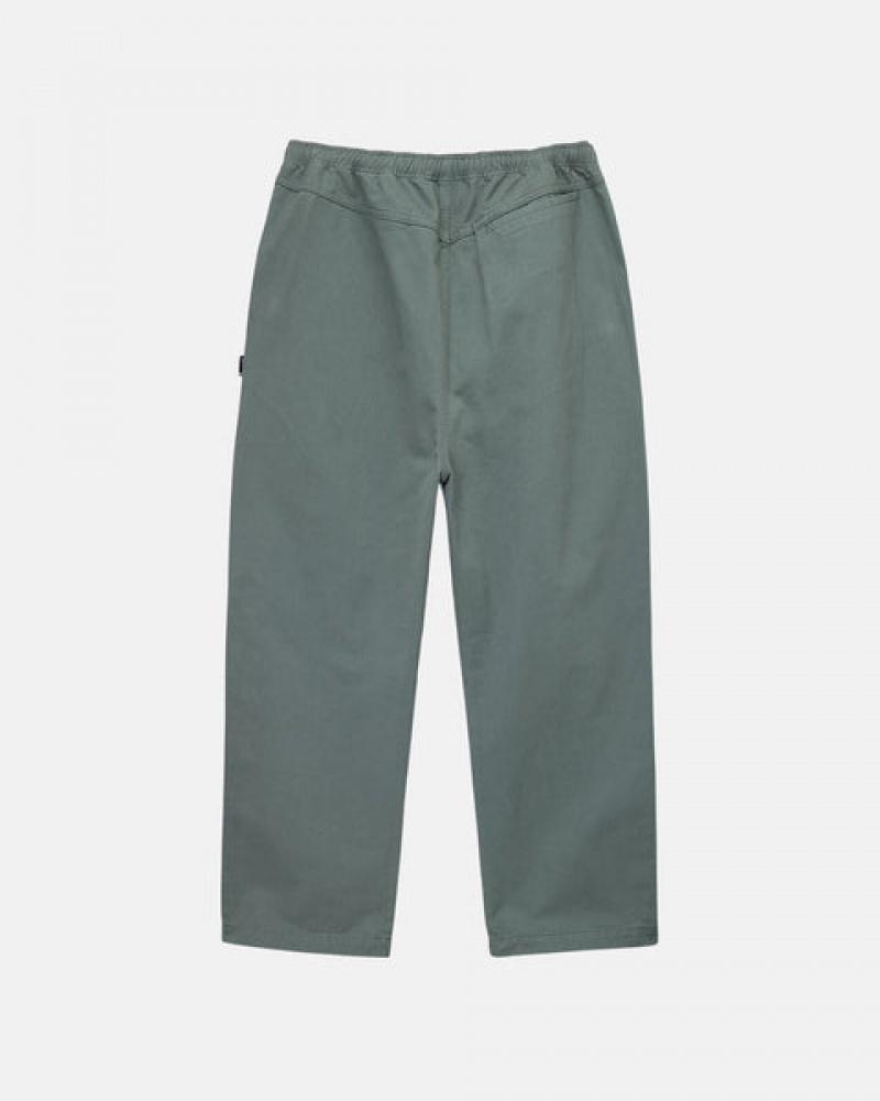 Green Women's Stussy Brushed Beach Pants KSA | YTN-0418