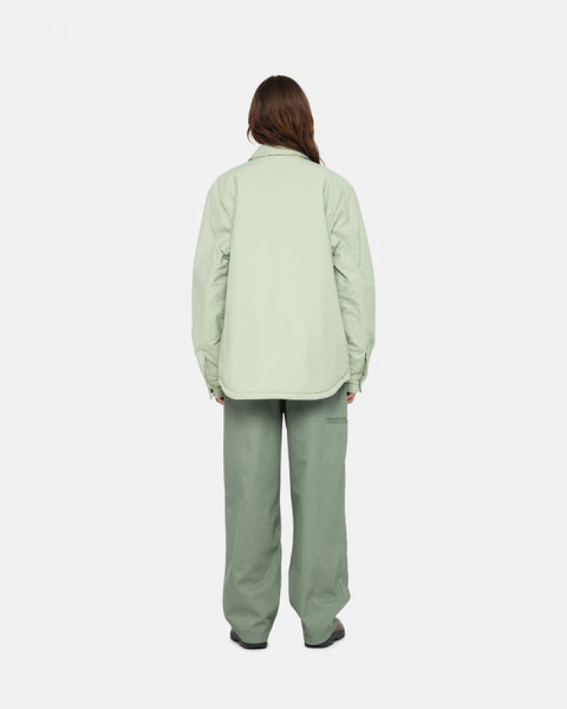 Green Women's Stussy Padded Tech Over Shirts KSA | ATY-4535