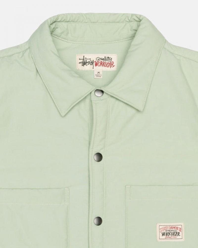 Green Women's Stussy Padded Tech Over Shirts KSA | ATY-4535