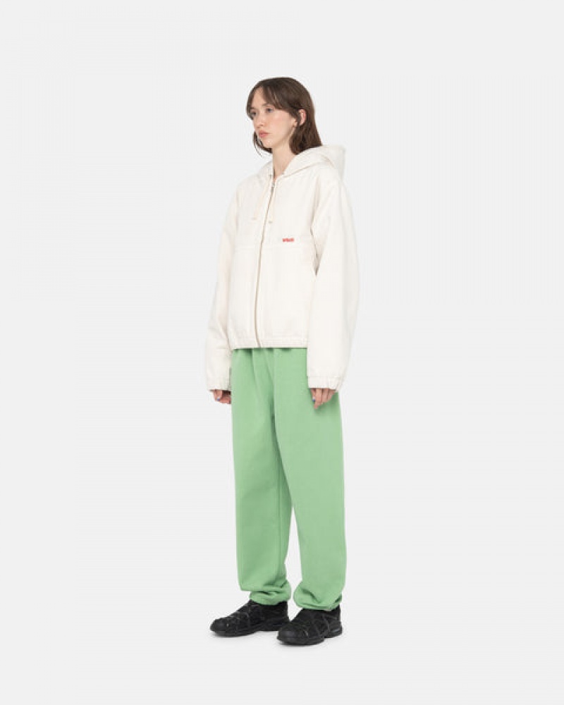 Green Women's Stussy Stock Logo Sweatpants KSA | DQM-6649