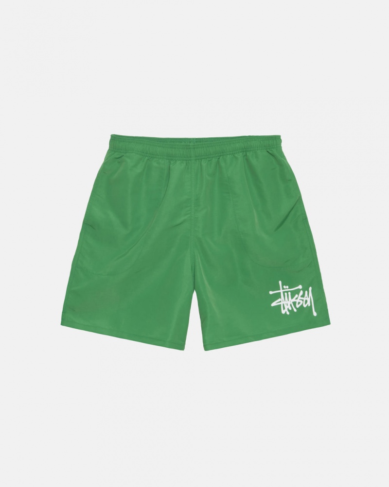 Green Women\'s Stussy Water Short Big Basic Shorts KSA | LVS-7936