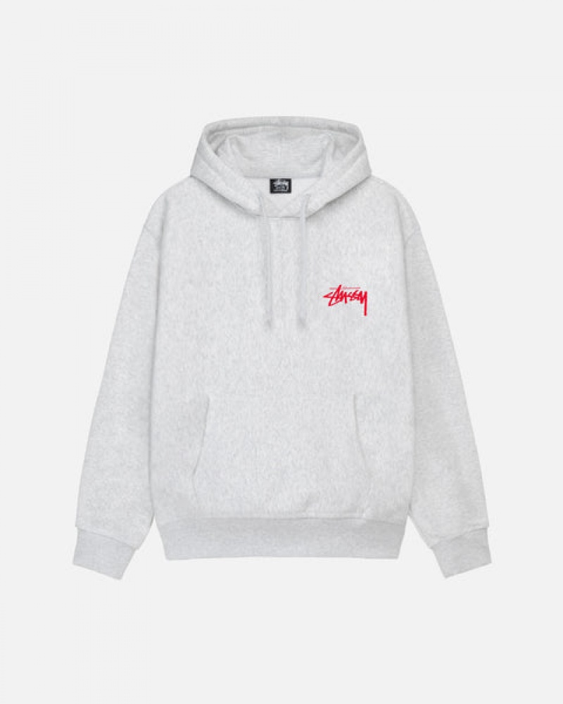 Grey Men's Stussy Skate Tough Hoodie KSA | LKE-5089