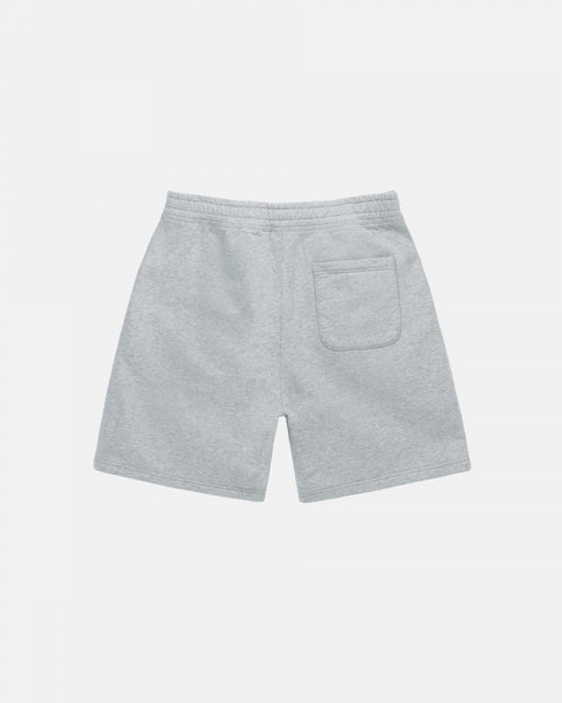 Grey Men's Stussy Stock Logo Sweat Shorts KSA | IQR-6398