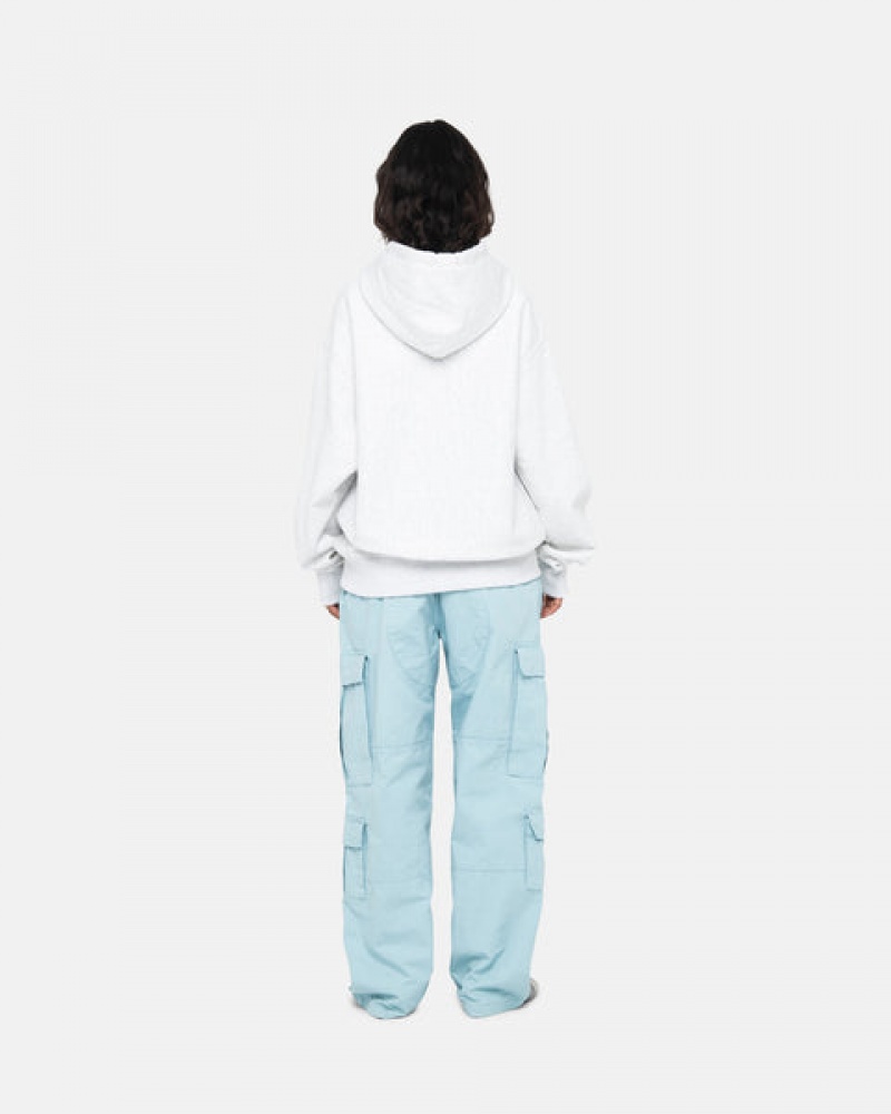 Grey Women's Stussy Basic Applique Hoodie KSA | BZQ-0555