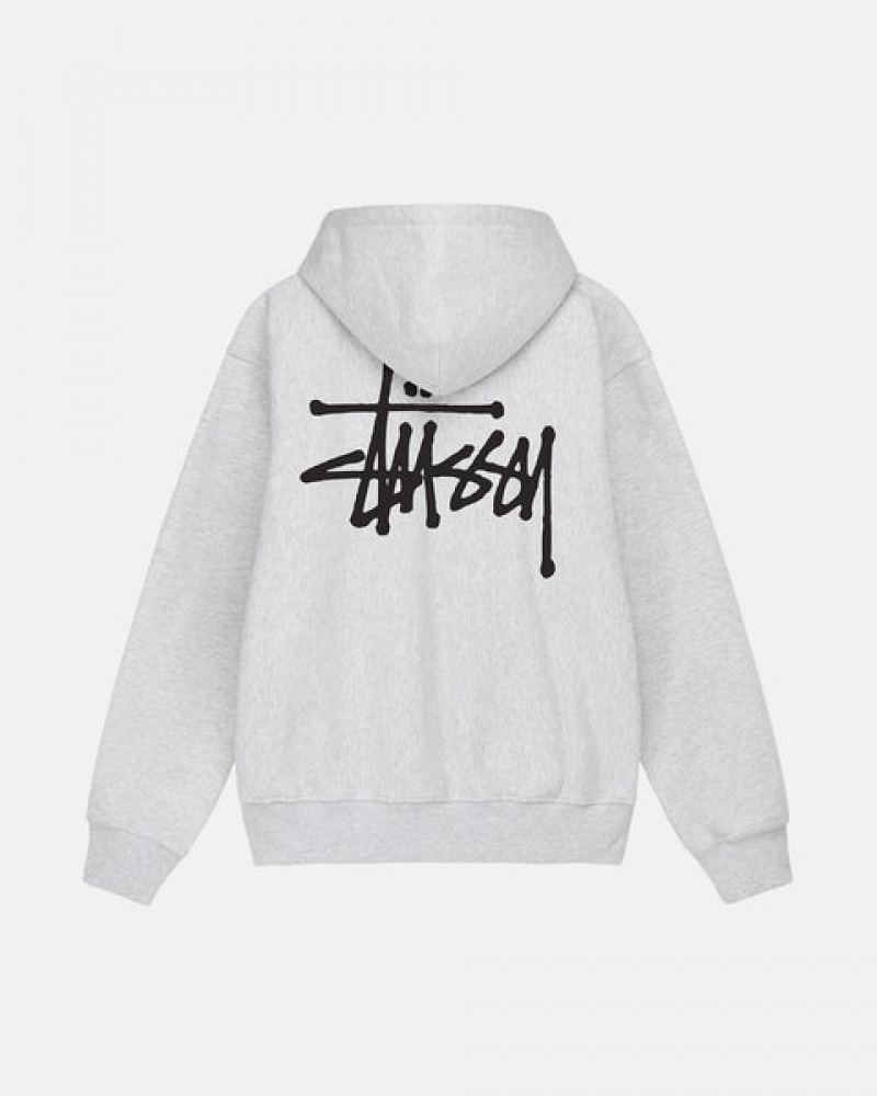 Grey Women's Stussy Basic Stussy Zip Hoodie KSA | KSD-7375