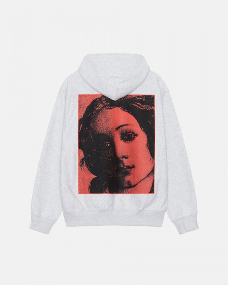 Grey Women's Stussy Venus Zip Hood Sweatshirts KSA | SMD-8755