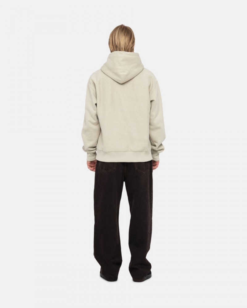 Khaki Women's Stussy Basic Applique Hood Sweatshirts KSA | VDY-9700