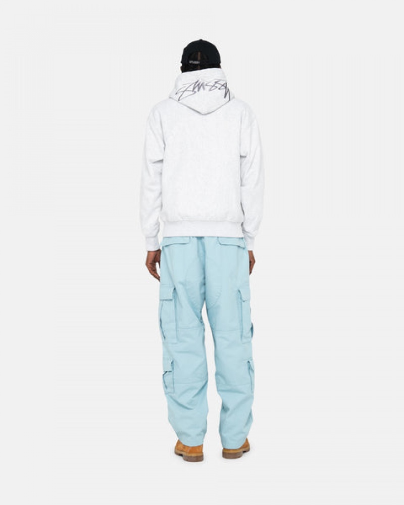 Light Blue Men's Stussy Surplus Cargo Ripstop Pants KSA | CCS-7934