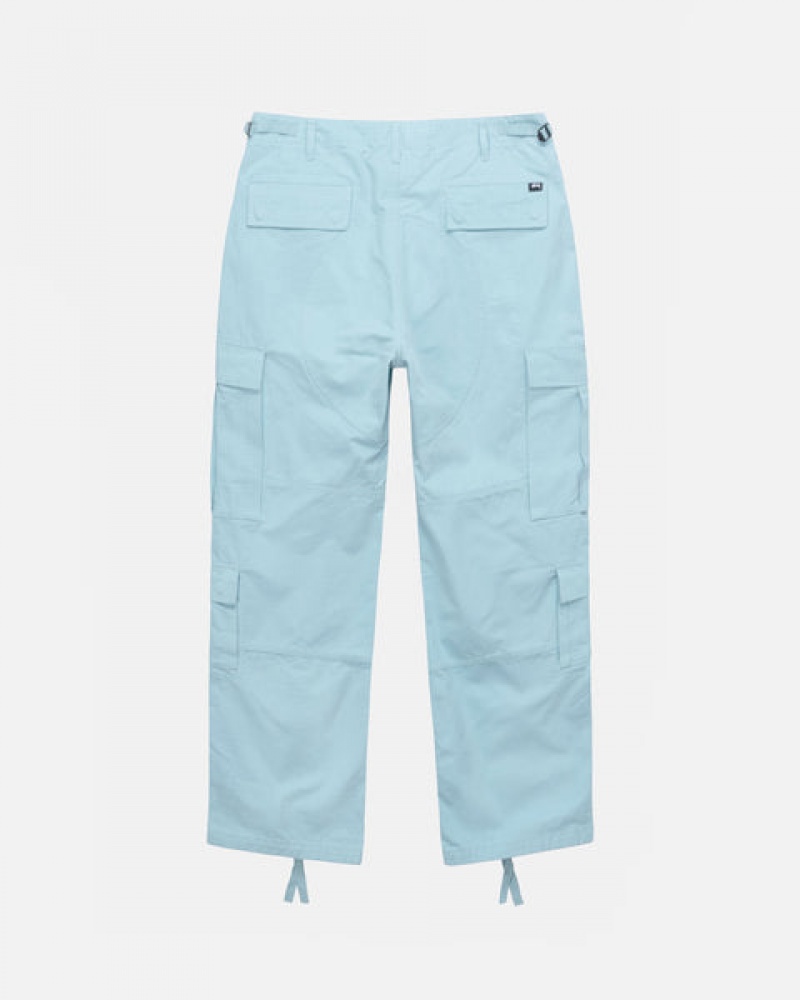 Light Blue Men's Stussy Surplus Cargo Ripstop Pants KSA | CCS-7934