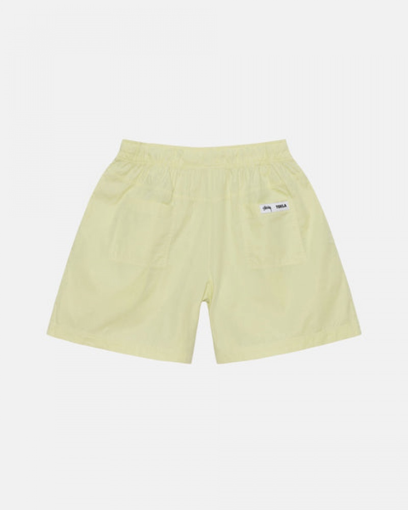 Light Green Men's Stussy Tekla Poplin Pyjama Shorts KSA | KWU-0446