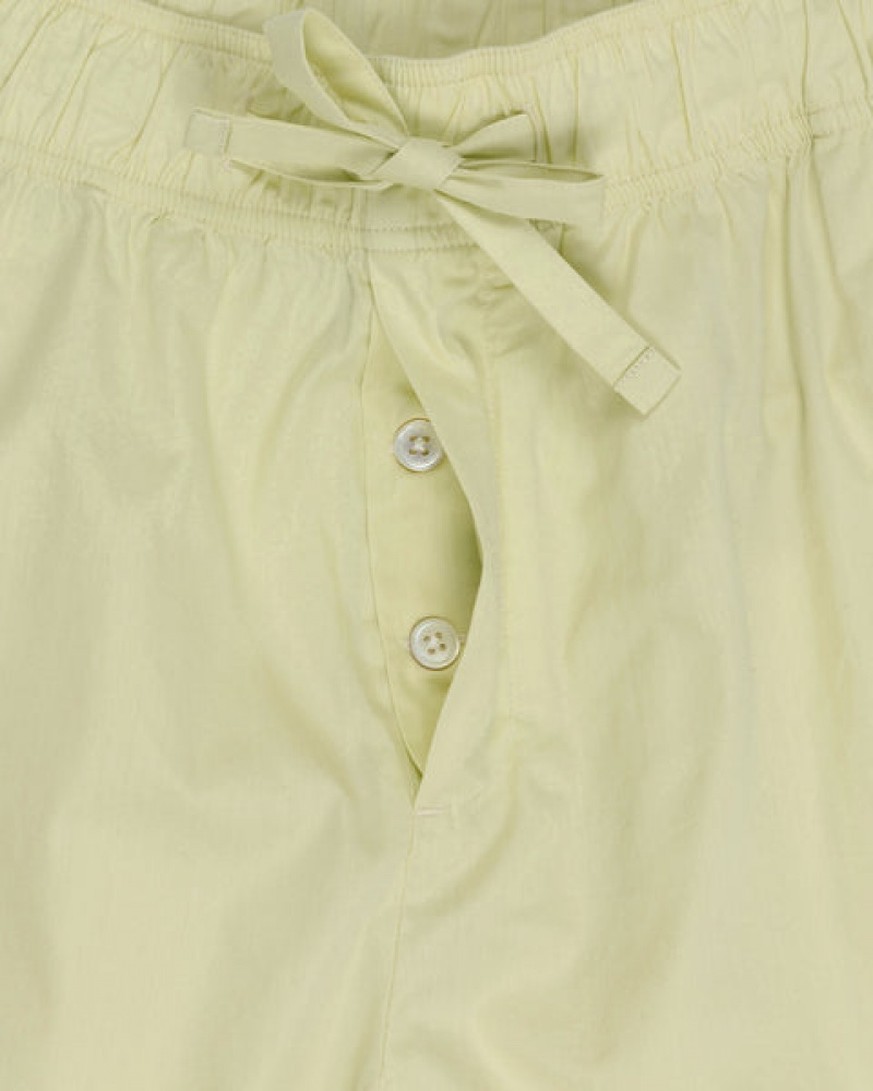 Light Green Men's Stussy Tekla Poplin Pyjama Shorts KSA | KWU-0446