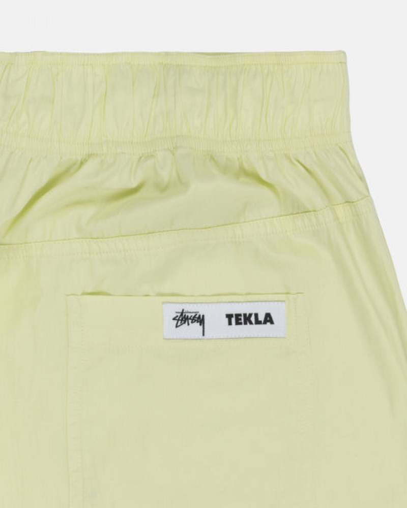 Light Green Men's Stussy Tekla Poplin Pyjama Shorts KSA | KWU-0446