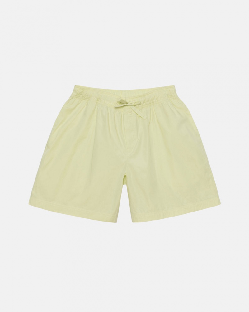 Light Green Men\'s Stussy Tekla Poplin Pyjama Shorts KSA | KWU-0446