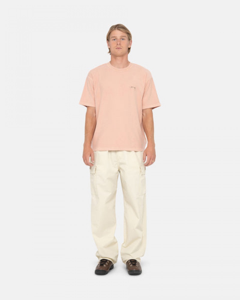 Light Pink Men's Stussy Pig. Dyed Inside Out Crew Tops KSA | MJQ-2775