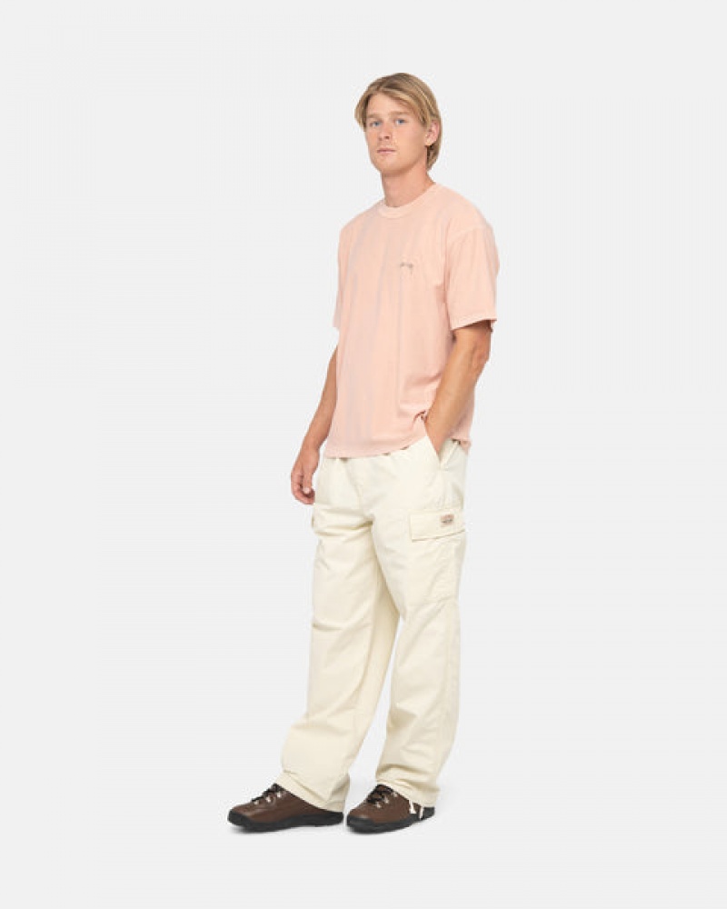 Light Pink Men's Stussy Pig. Dyed Inside Out Crew Tops KSA | MJQ-2775