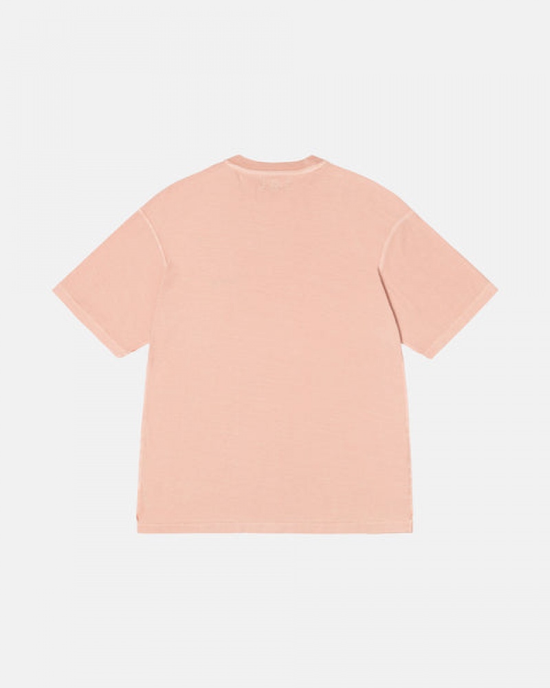 Light Pink Women's Stussy Pig. Dyed Inside Out Crew Tees KSA | LLH-5662