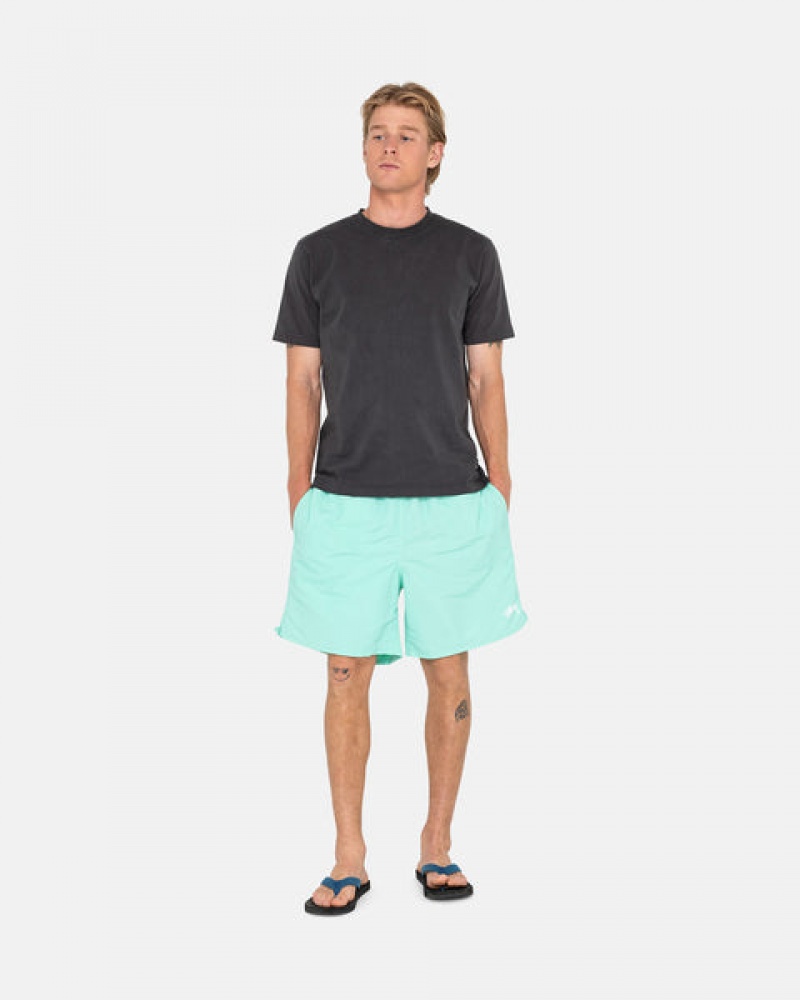 Light Turquoise Men's Stussy Stock Water Short Swimwear KSA | AUX-5099