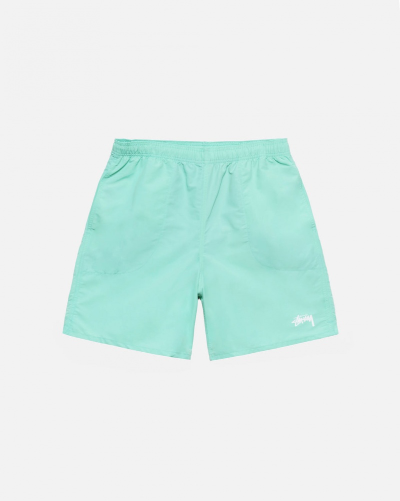 Light Turquoise Men\'s Stussy Stock Water Short Swimwear KSA | AUX-5099