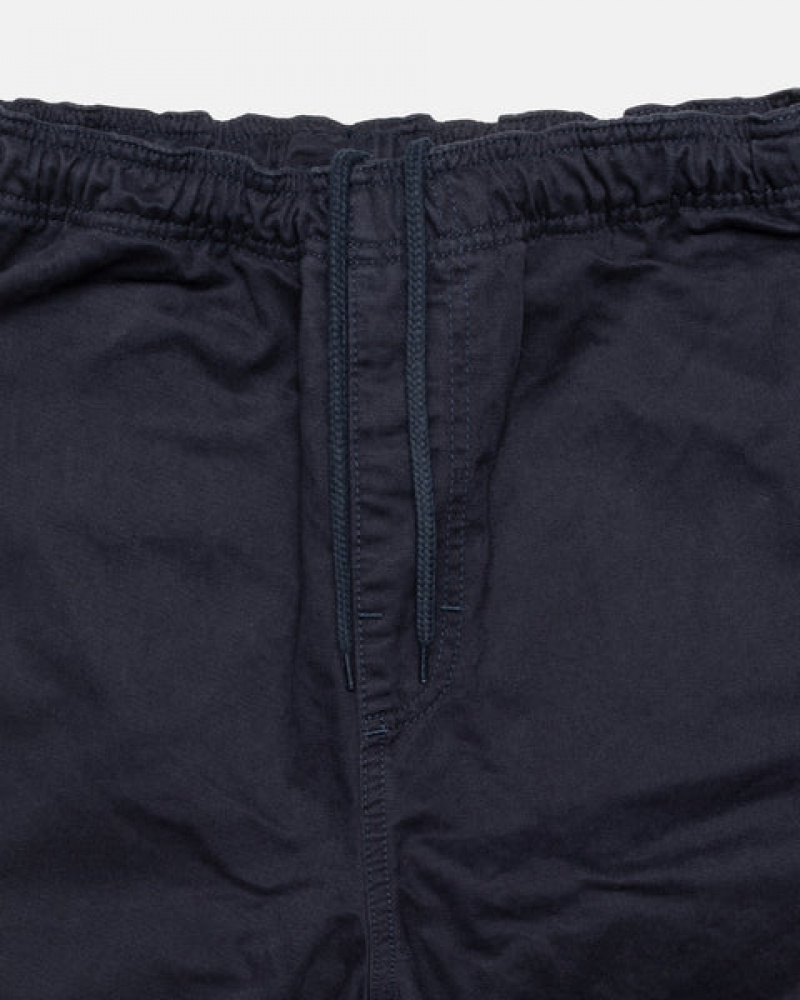 Navy Men's Stussy Brushed Beach Shorts KSA | GCN-9565