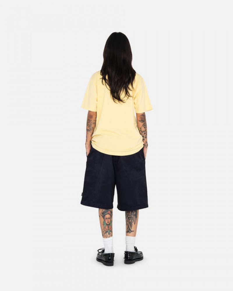 Navy Men's Stussy Brushed Beach Shorts KSA | GCN-9565