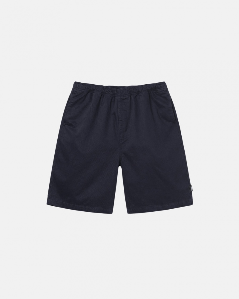 Navy Men\'s Stussy Brushed Beach Shorts KSA | GCN-9565