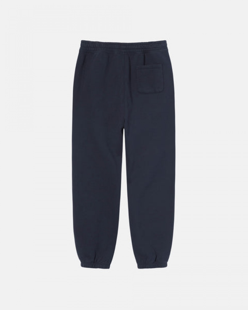 Navy Women's Stussy Overdyed Stock Logo Sweatpants KSA | GRH-4547