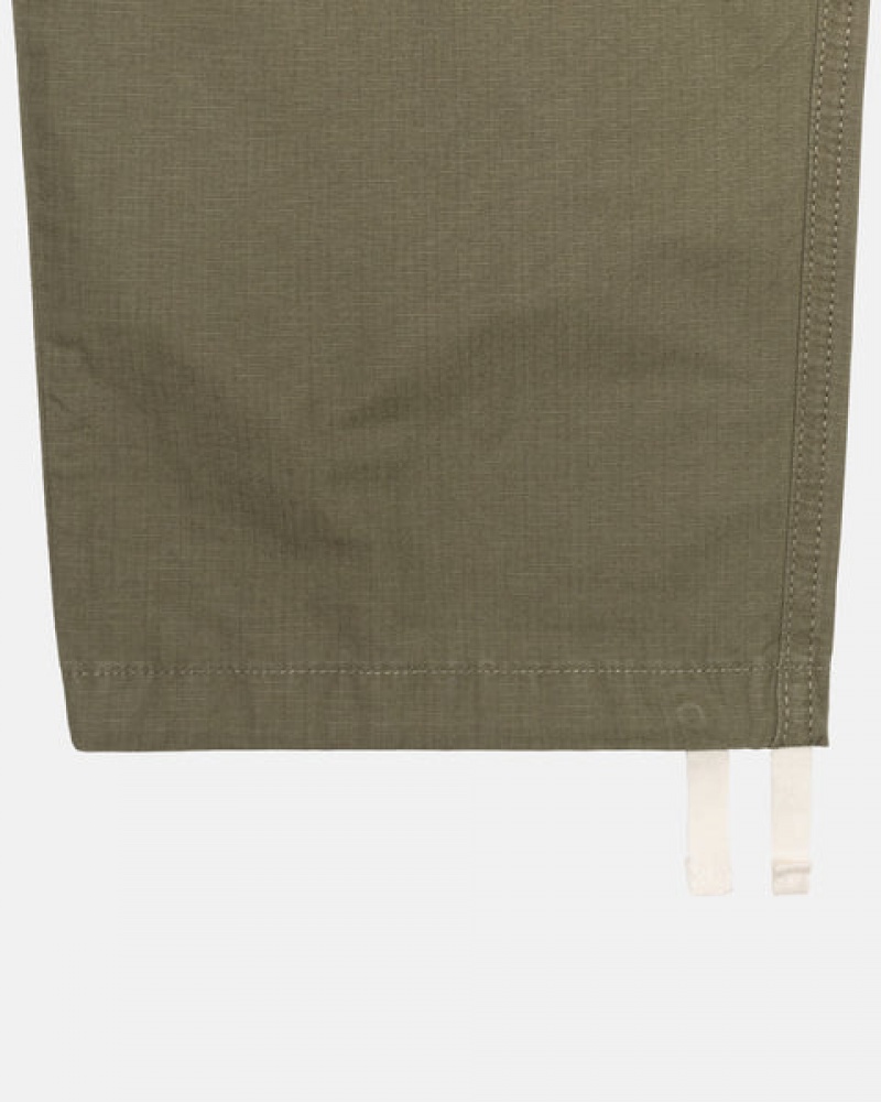 Olive Men's Stussy Ripstop Cargo Beach Pants KSA | UMU-6328