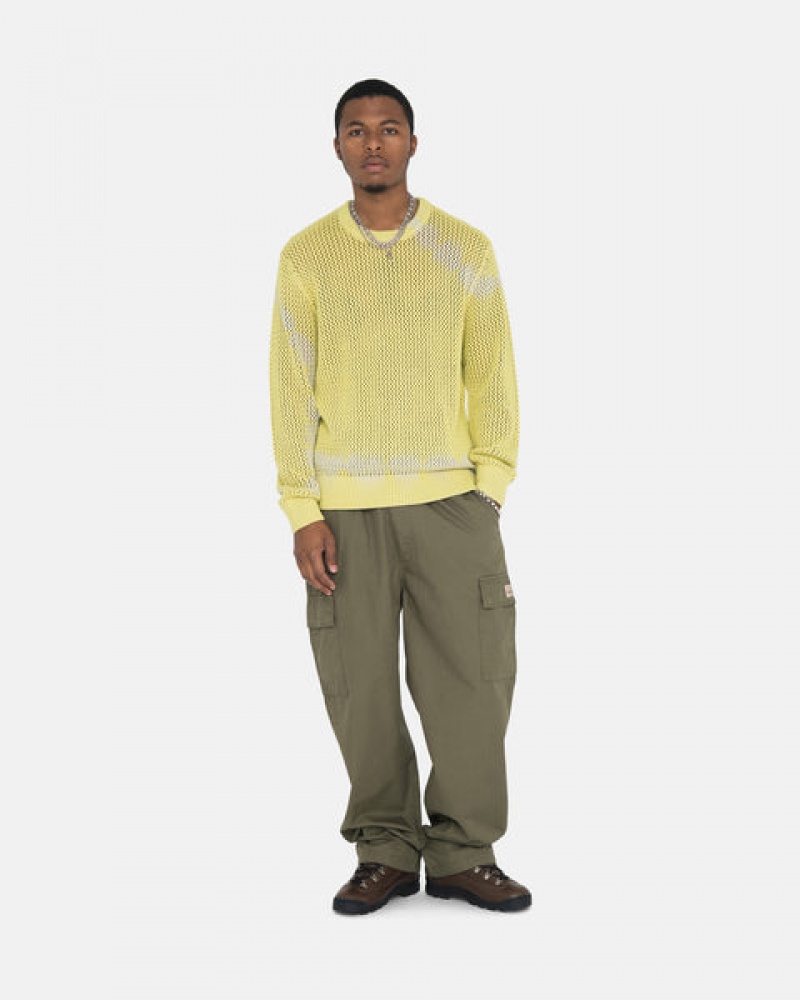 Olive Men's Stussy Ripstop Cargo Beach Pants KSA | UMU-6328