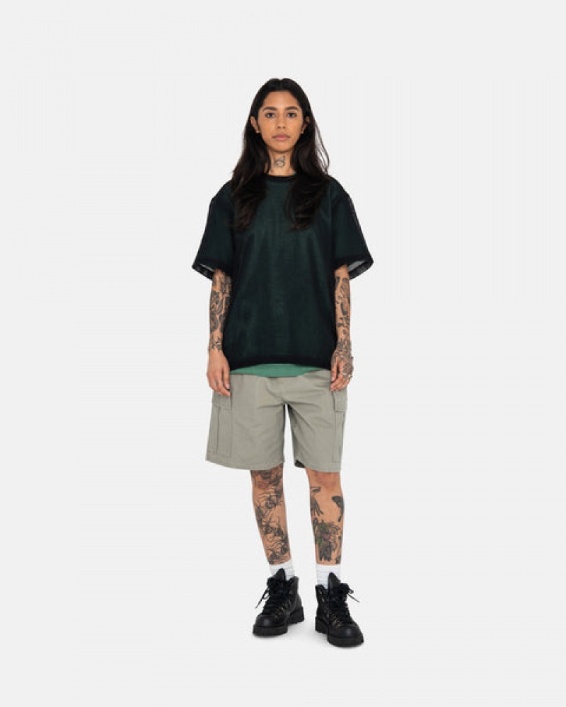 Olive Men's Stussy Ripstop Cargo Beach Shorts KSA | VTY-6449