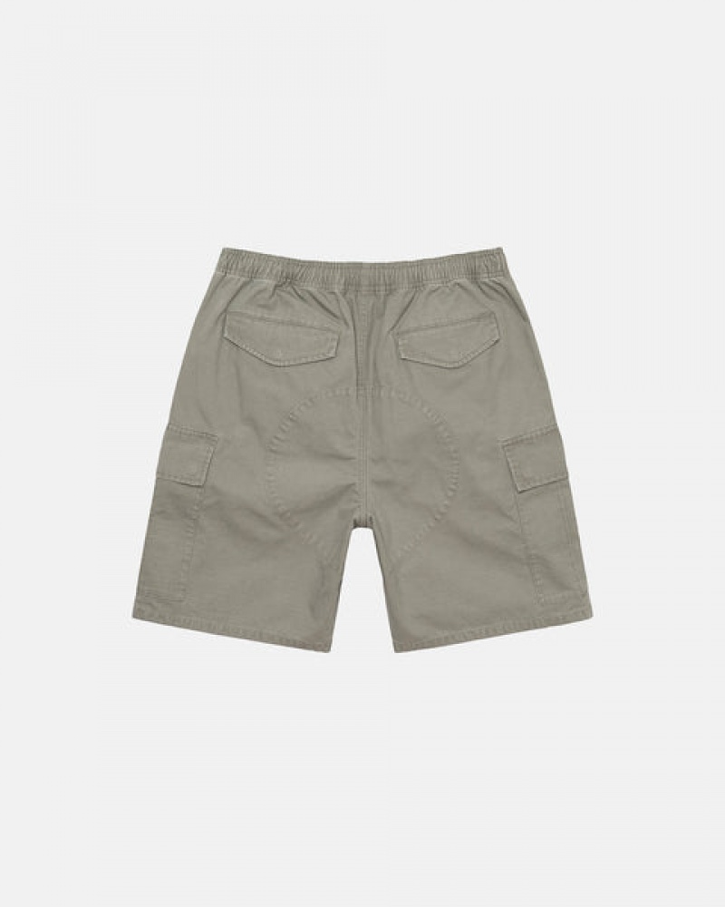 Olive Men's Stussy Ripstop Cargo Beach Shorts KSA | VTY-6449