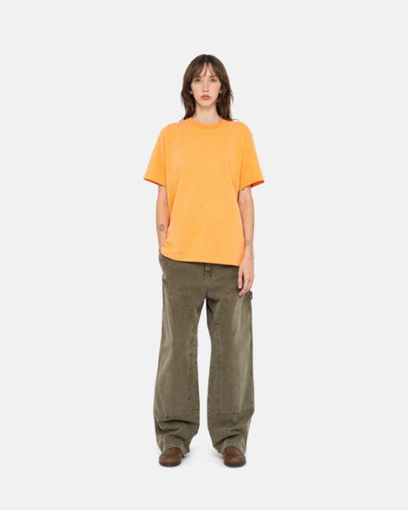 Olive Men's Stussy Work Pant Canvas Pants KSA | IXY-1153