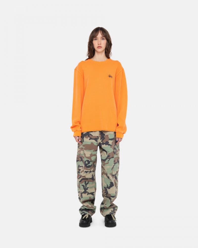 Orange Men's Stussy Basic Stock Ls Thermal Tops KSA | MXW-5491