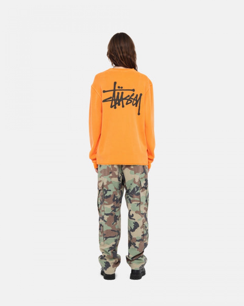 Orange Men's Stussy Basic Stock Ls Thermal Tops KSA | MXW-5491