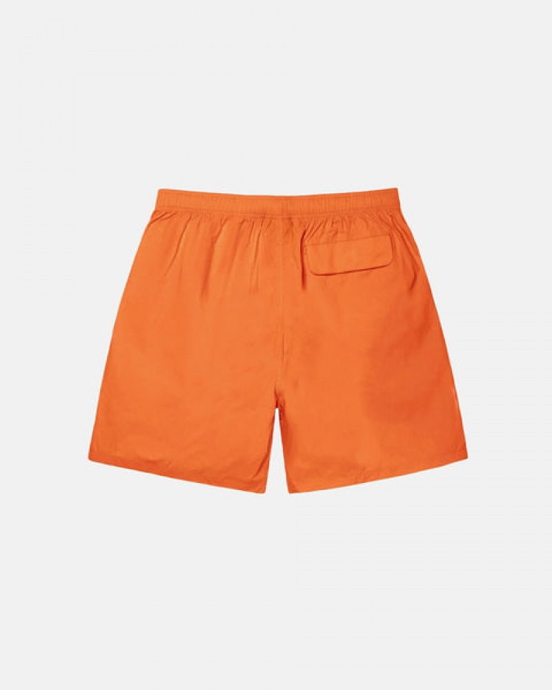 Orange Men's Stussy Big Stock Nylon Shorts KSA | YNS-7585