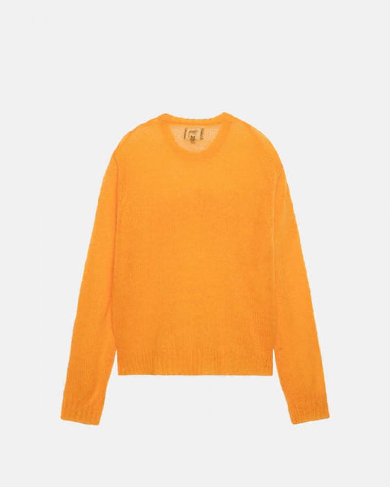 Orange Men's Stussy Loose Knit Sweaters KSA | TUJ-9850